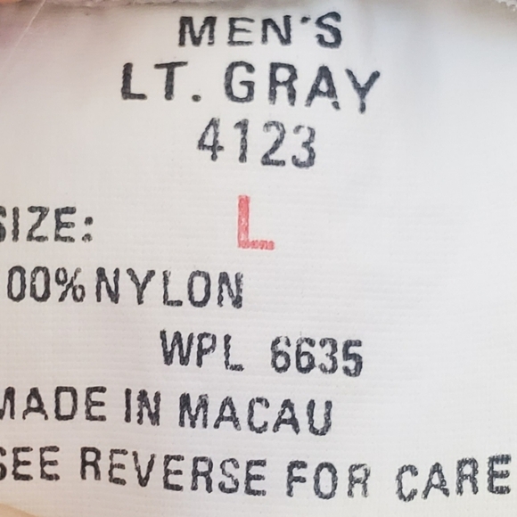 Woolrich Nylon Pull On Rain Windbreaker Pants Mens L 4123 Gray Water Repellent - Picture 10 of 11